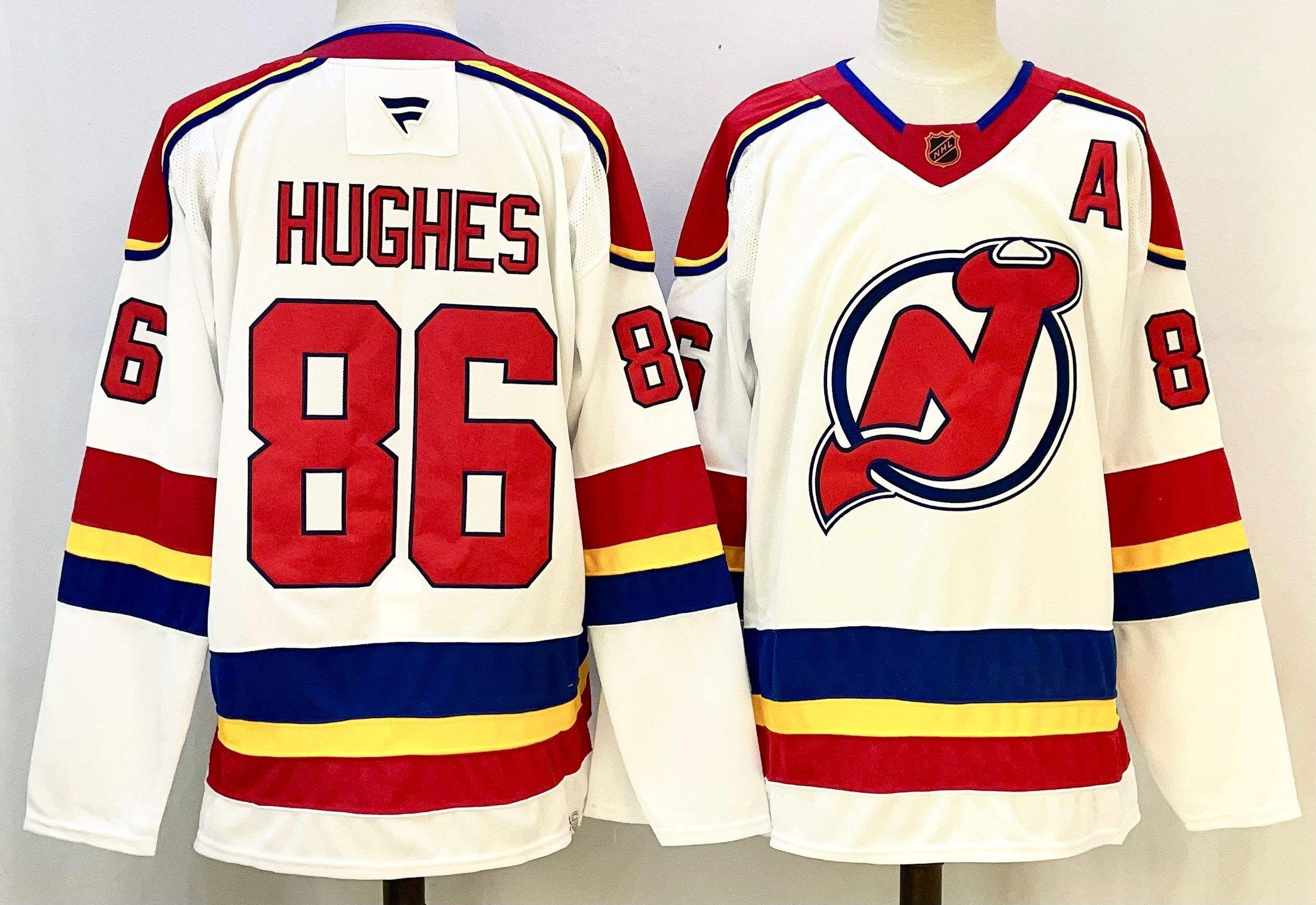 Men New Jersey Devils #86 Hughes White 2026 Adidias NHL Jersey style 001->new jersey devils->NHL Jersey